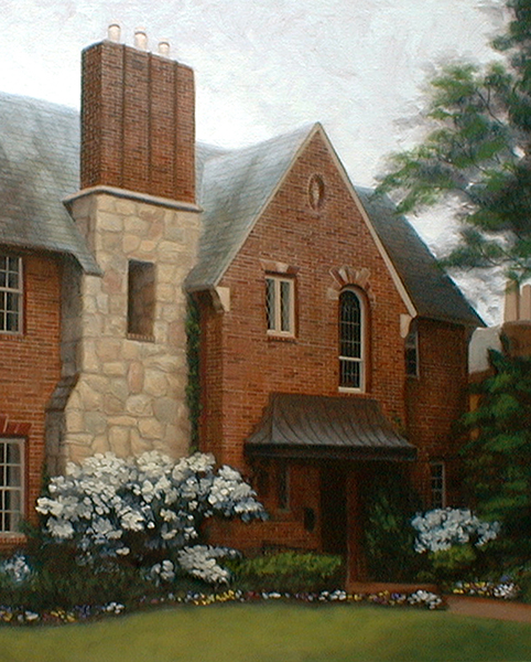 painting of a house